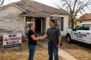 Clyde TX Home Buyers. Unattended death, biohazard, crime scene, hoarder, suicide, mold, meth, fentanyl, fire damaged, foreclosures, tax liens, divorce, and much more.